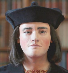 Photo of a facial reconstruction of King Richard III